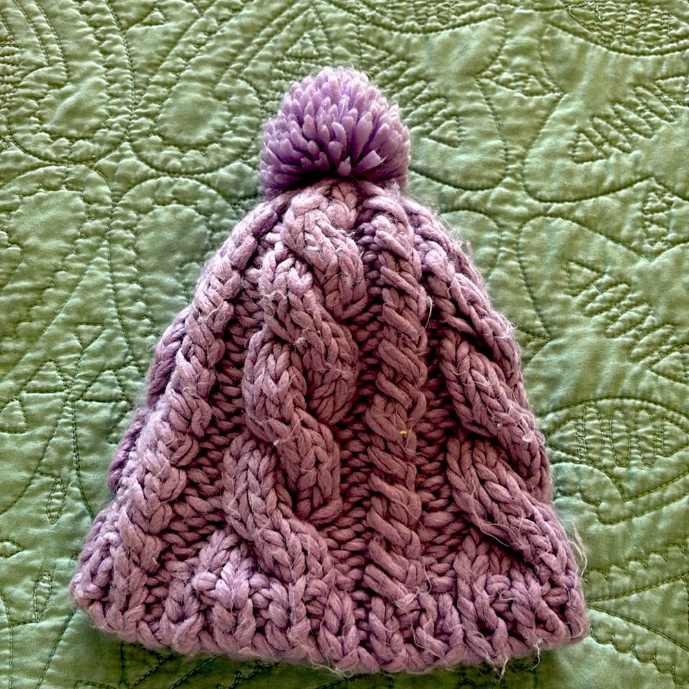 Chunky Knit Purple hat small size
